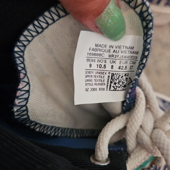 Fear of God ESSENTIALS x Converse Unisex Skid Grip Limoges Green 9M 10.5 W - Picture 12 of 13